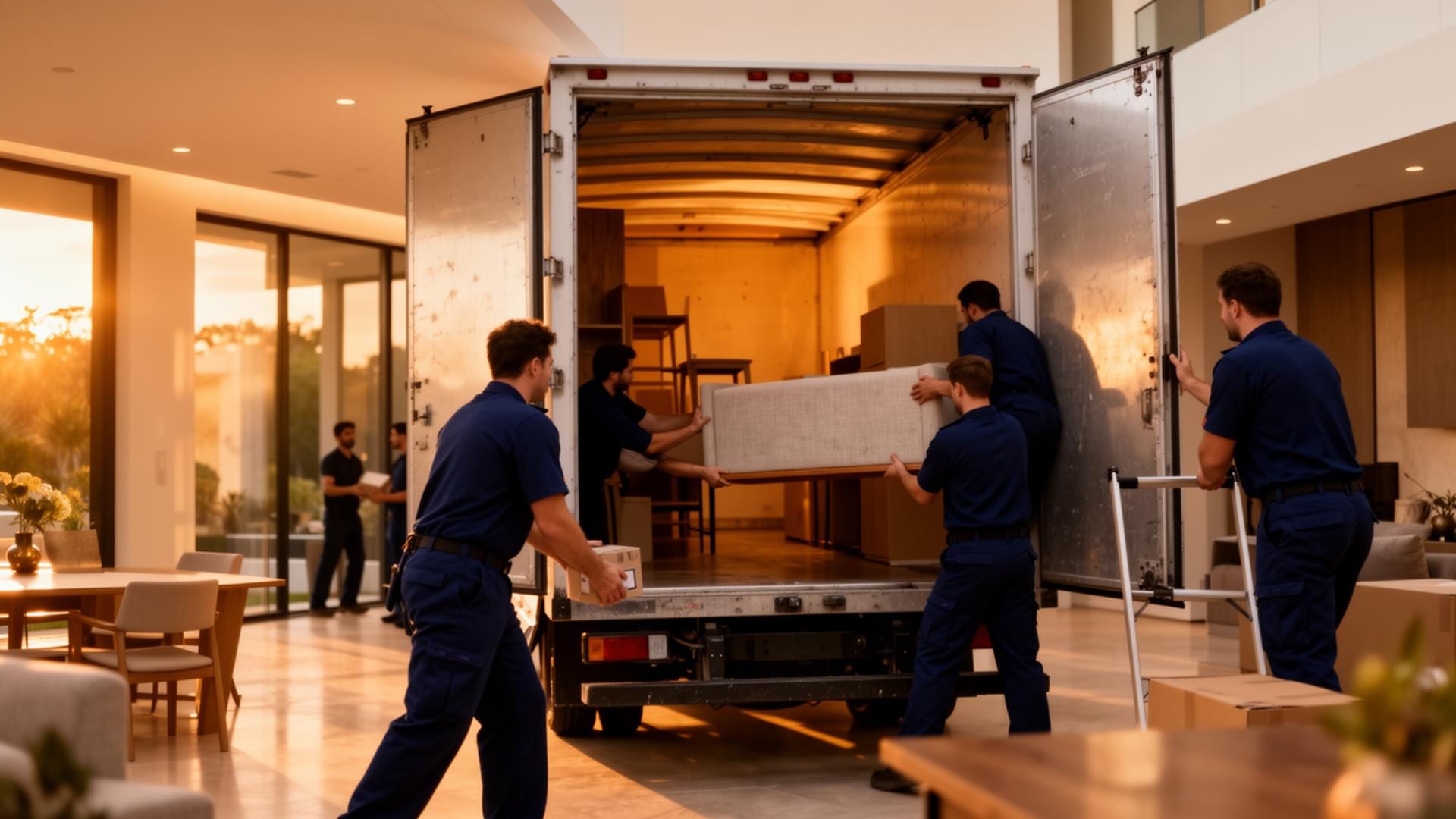 Hercules Movers crew loading a Cambridge house move